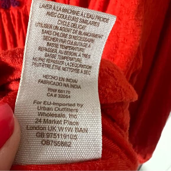 Free People Begonia Red Embroidered Blouse - Picture 8 of 11